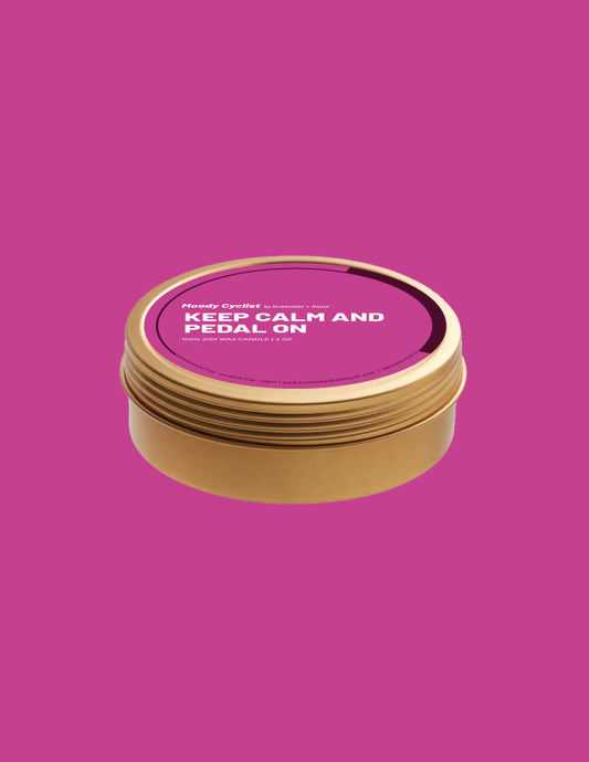 Keep Calm and Pedal On 4oz Travel Tin Candle | Non-toxic candle