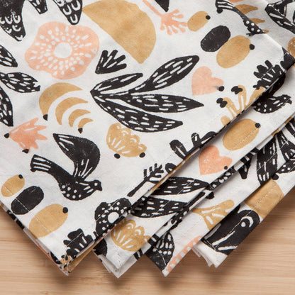 Myth Cotton Block Printed Napkins - Set of 4