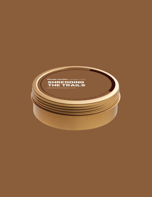 Shredding the Trails 4oz Travel Tin Candle | Non-toxic candle
